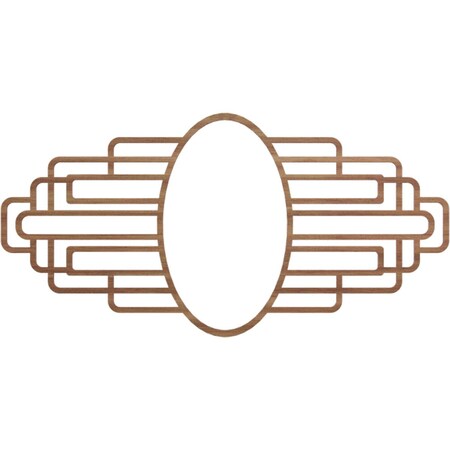 Ekena Millwork Elizabeth Wood Fretwork Prcd Ceiling Medallion, Walnut, 30"W x 15"H x 8 1/4"IW x 14 1/4"IH x 1/4"T CMWP30X15X0250EBWA
